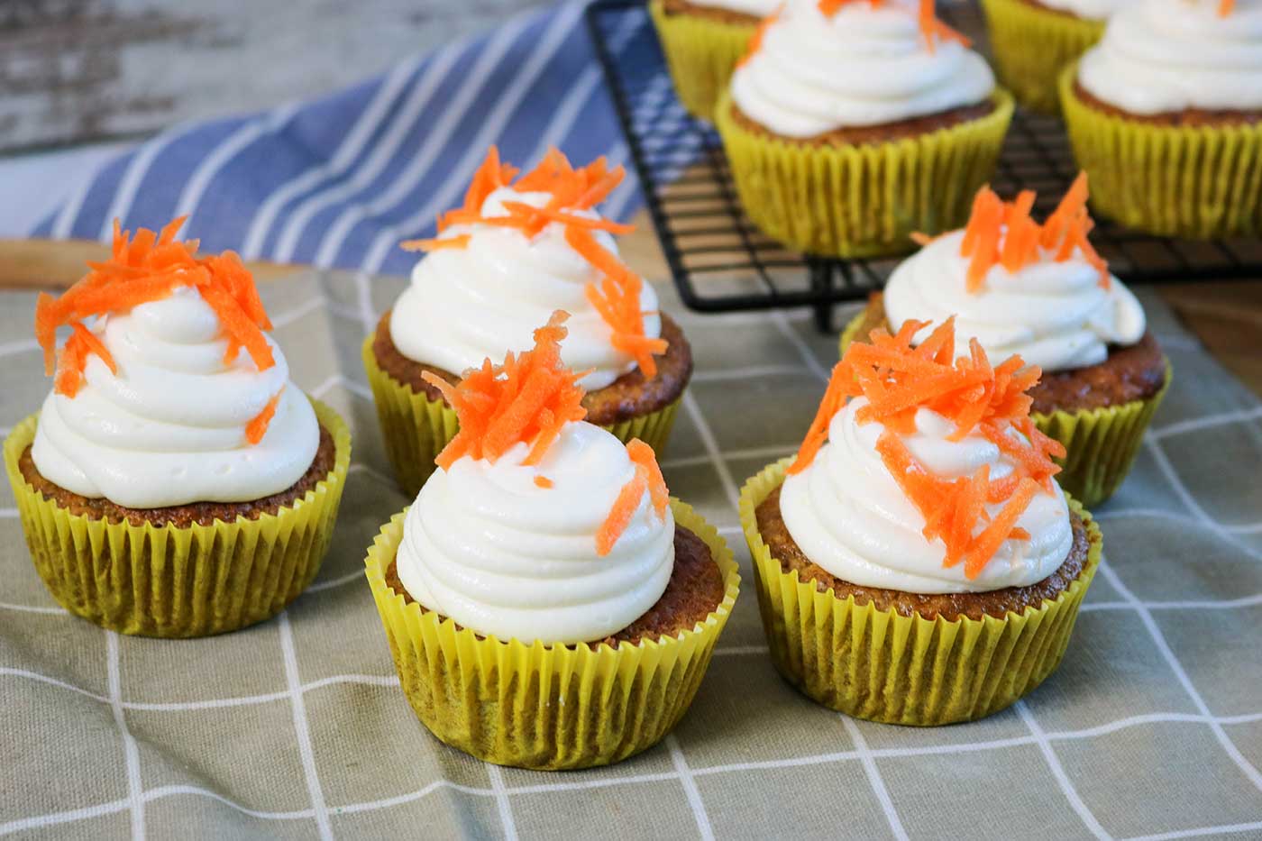 Keto Carrot Cake Cupcakes with Cream Cheese Frosting