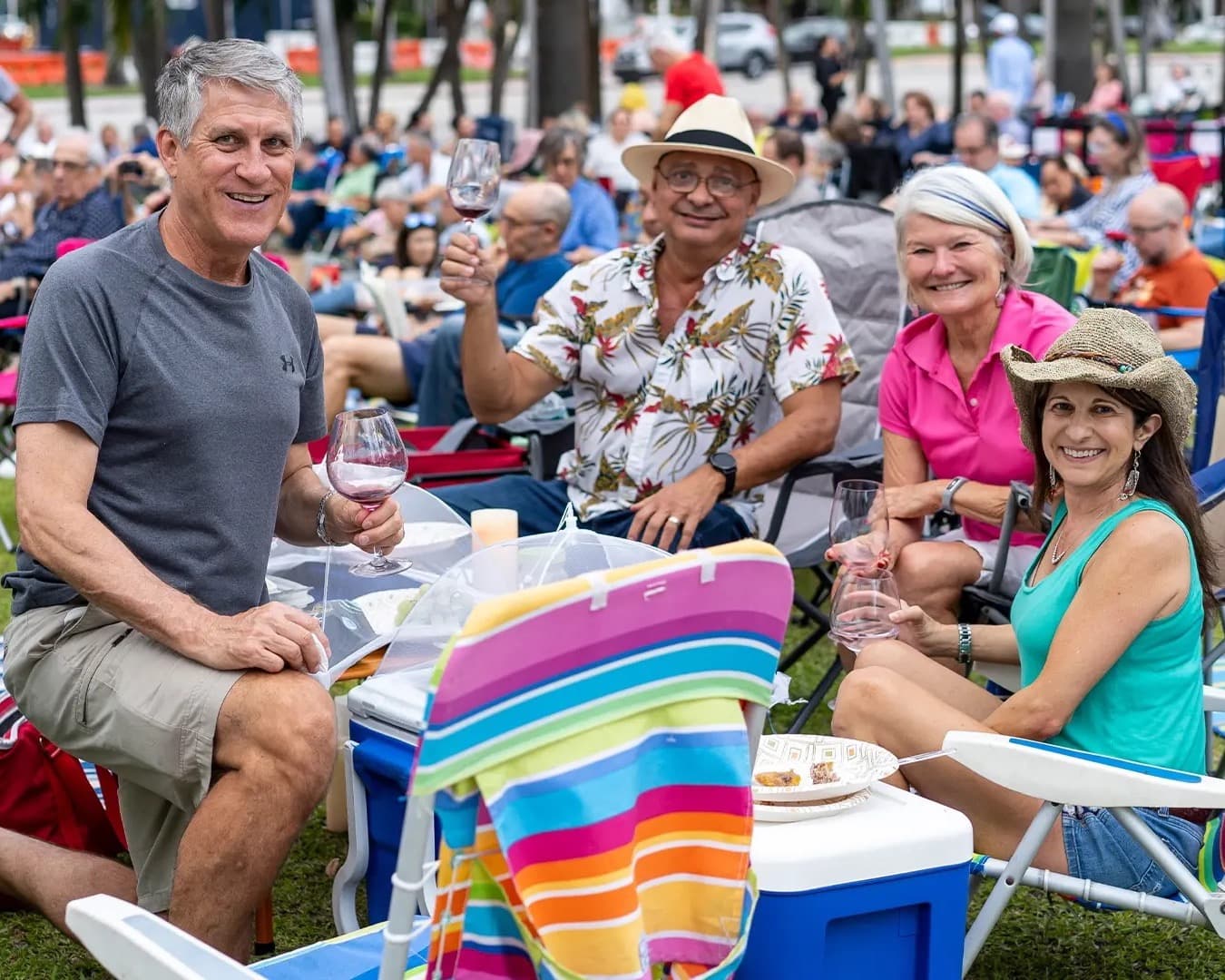 Audience enjoying a WALLCAST concert in SoundScape Park