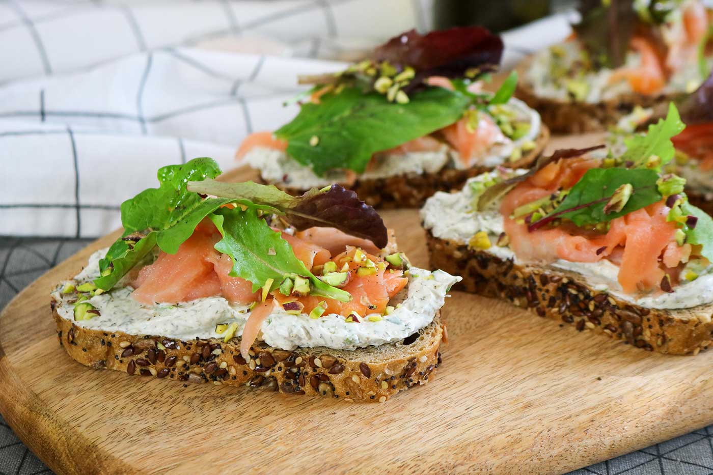 Smoked Salmon Cream Cheese Bruschetta