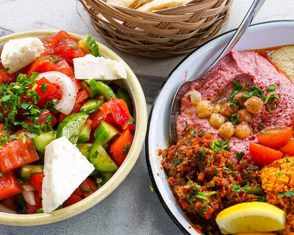 Vegan Bowl and El Turco Salad